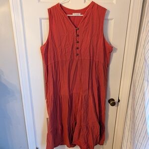 XL Sleeveless Orange Dress From NorthStyle